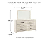 Cambeck Whitewash Queen Panel Headboard, Dresser, Mirror and Nightstand from Ashley Furniture - Luna Furniture