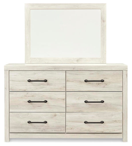 Cambeck Whitewash Queen Panel Bed with 2 Storage Drawers, Dresser, Mirror, Chest and 2 Nightstands from Ashley - Luna Furniture