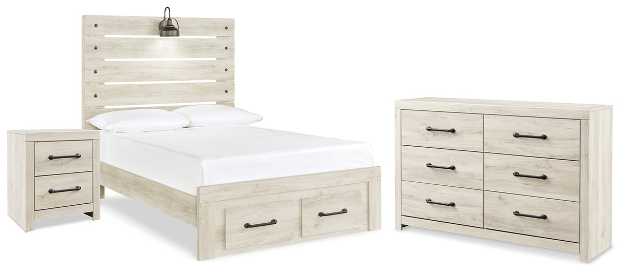 Cambeck Whitewash Full Panel Bed, Dresser and Nightstand from Ashley Furniture - Luna Furniture