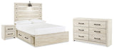 Cambeck Whitewash Storage Youth Platform Bedroom Set with 2 Drawers from Ashley - Luna Furniture