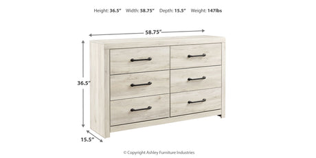 Cambeck Whitewash Queen Panel Bed with Storage, Dresser and 2 Nightstands from Ashley Furniture - Luna Furniture