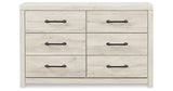 Cambeck Queen Panel Bed with Dresser in Whitewash from Ashley Furniture - Luna Furniture
