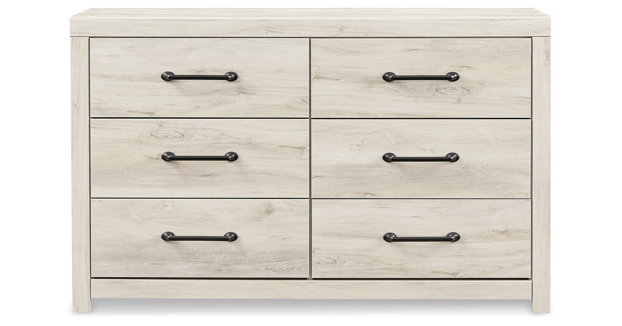 Cambeck Twin Panel Bed with Dresser in Whitewash from Ashley Furniture - Luna Furniture