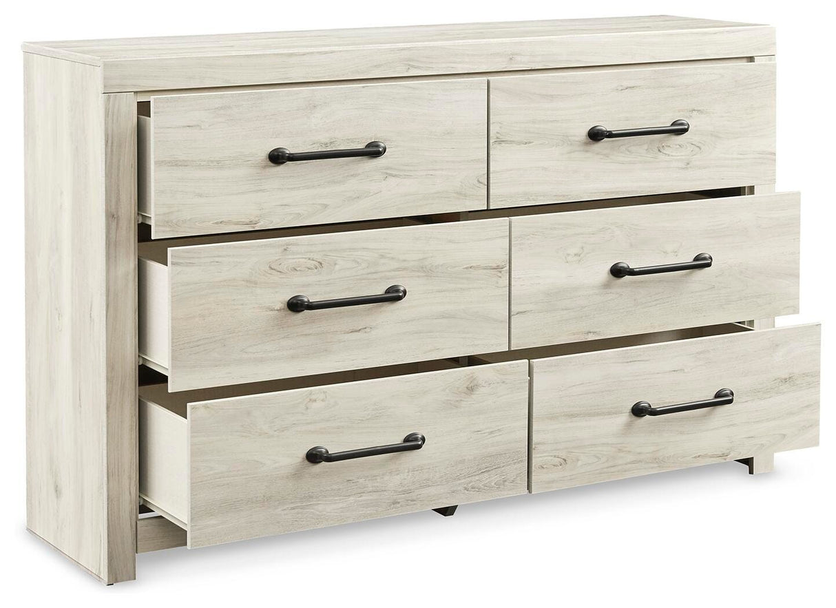 Cambeck Queen Panel Bed with Dresser in Whitewash from Ashley Furniture - Luna Furniture