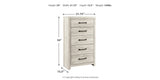 Cambeck Whitewash Queen Panel Storage Bed, Dresser, Mirror, 2 Chests and 2 Nightstands from Ashley - Luna Furniture