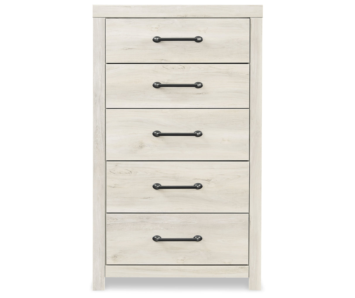 Cambeck King Panel Bed with 2 Storage Drawers with Mirrored Dresser, Chest and 2 Nightstands in Whitewash from Ashley Furniture - Luna Furniture