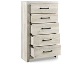 Cambeck Whitewash Queen Panel Storage Bed, Dresser, Mirror, 2 Chests and 2 Nightstands from Ashley - Luna Furniture