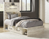 Cambeck Whitewash Twin Storage Platform Bed with 2 Drawers from Ashley Furniture - Luna Furniture