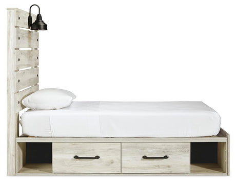 Cambeck Whitewash Twin Storage Platform Bed with 2 Drawers from Ashley Furniture - Luna Furniture