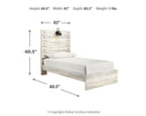 Cambeck Whitewash Twin Panel Bed from Ashley Furniture - Luna Furniture