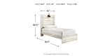 Cambeck Whitewash Twin Panel Bed from Ashley Furniture - Luna Furniture