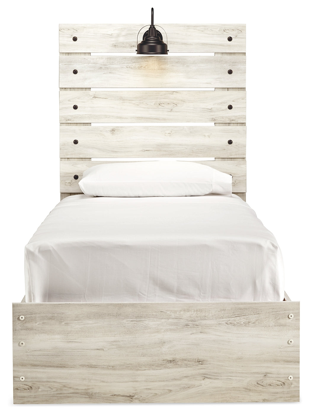 Cambeck Whitewash Wispy White Twin Panel Bed, Dresser and Mirror from Ashley Furniture - Luna Furniture