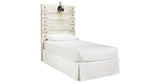Cambeck Twin Panel Headboard Bed with Mirrored Dresser, Chest and Nightstand in Whitewash from Ashley Furniture - Luna Furniture