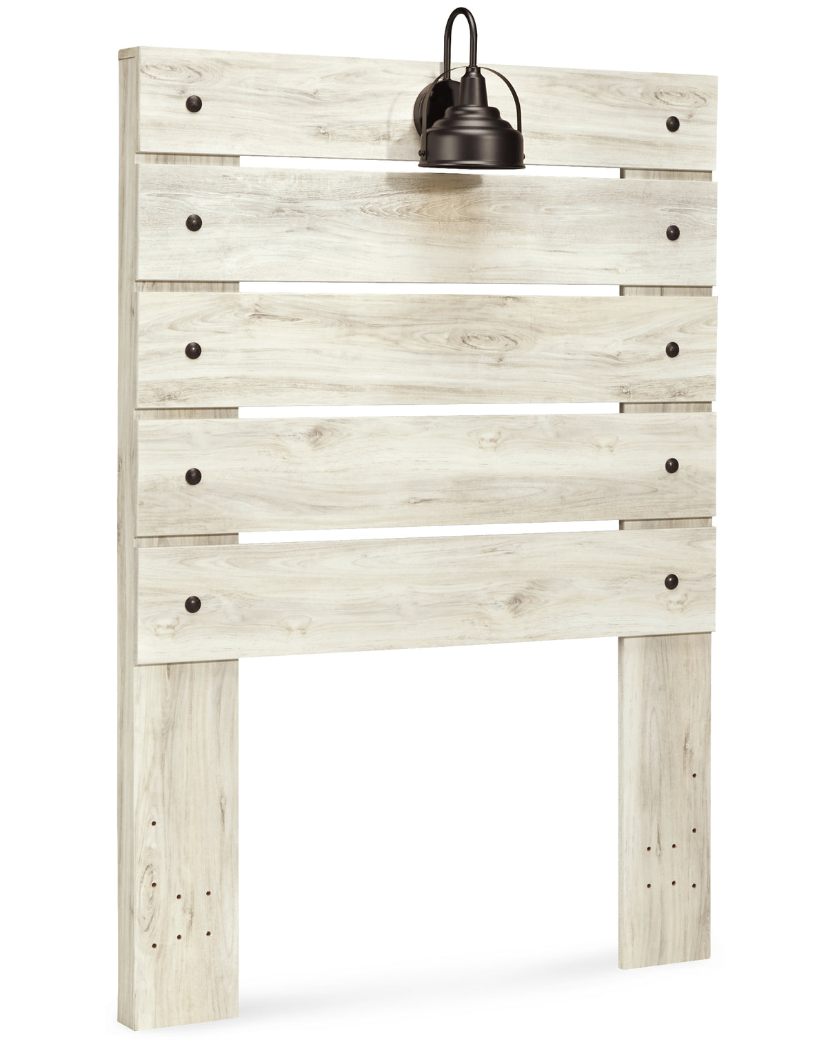Cambeck Twin Panel Headboard Bed with Mirrored Dresser in Whitewash from Ashley Furniture - Luna Furniture