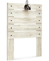Cambeck Twin Panel Headboard Bed with Mirrored Dresser in Whitewash from Ashley Furniture - Luna Furniture