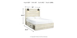 Cambeck Whitewash Queen Storage Platform Bed with 2 Drawers from Ashley Furniture - Luna Furniture