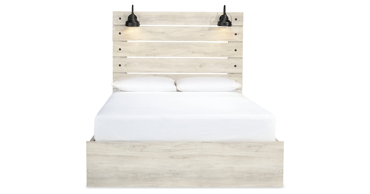 Cambeck Whitewash Queen Panel Storage Bed, Dresser, Mirror, 2 Chests and 2 Nightstands from Ashley - Luna Furniture