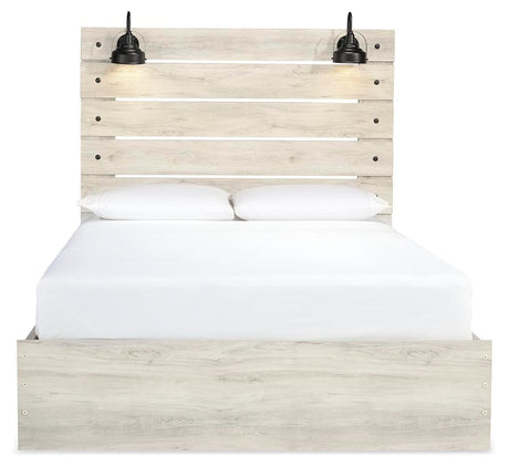 Cambeck Whitewash Queen Panel Storage Bed and 2 Nightstands from Ashley Furniture - Luna Furniture