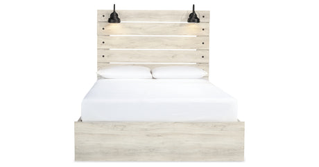 Cambeck Whitewash Queen Panel Storage Bed and 2 Nightstands from Ashley Furniture - Luna Furniture
