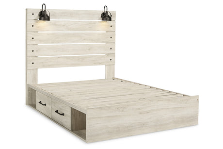 Cambeck Whitewash Queen Storage Platform Bed with 4 Drawers from Ashley - Luna Furniture