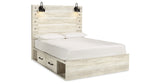 Cambeck Whitewash Queen Storage Platform Bed with 4 Drawers from Ashley Furniture - Luna Furniture