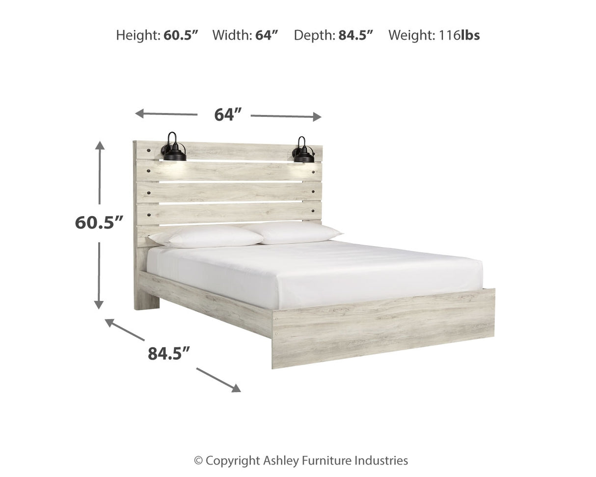 Cambeck Whitewash Queen Panel Bed from Ashley Furniture - Luna Furniture