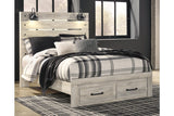 Cambeck Whitewash Queen Storage Panel Bed from Ashley - Luna Furniture