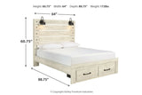 Cambeck Whitewash Queen Storage Panel Bed from Ashley - Luna Furniture