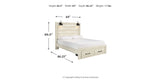 Cambeck Whitewash Queen Storage Panel Bed from Ashley Furniture - Luna Furniture