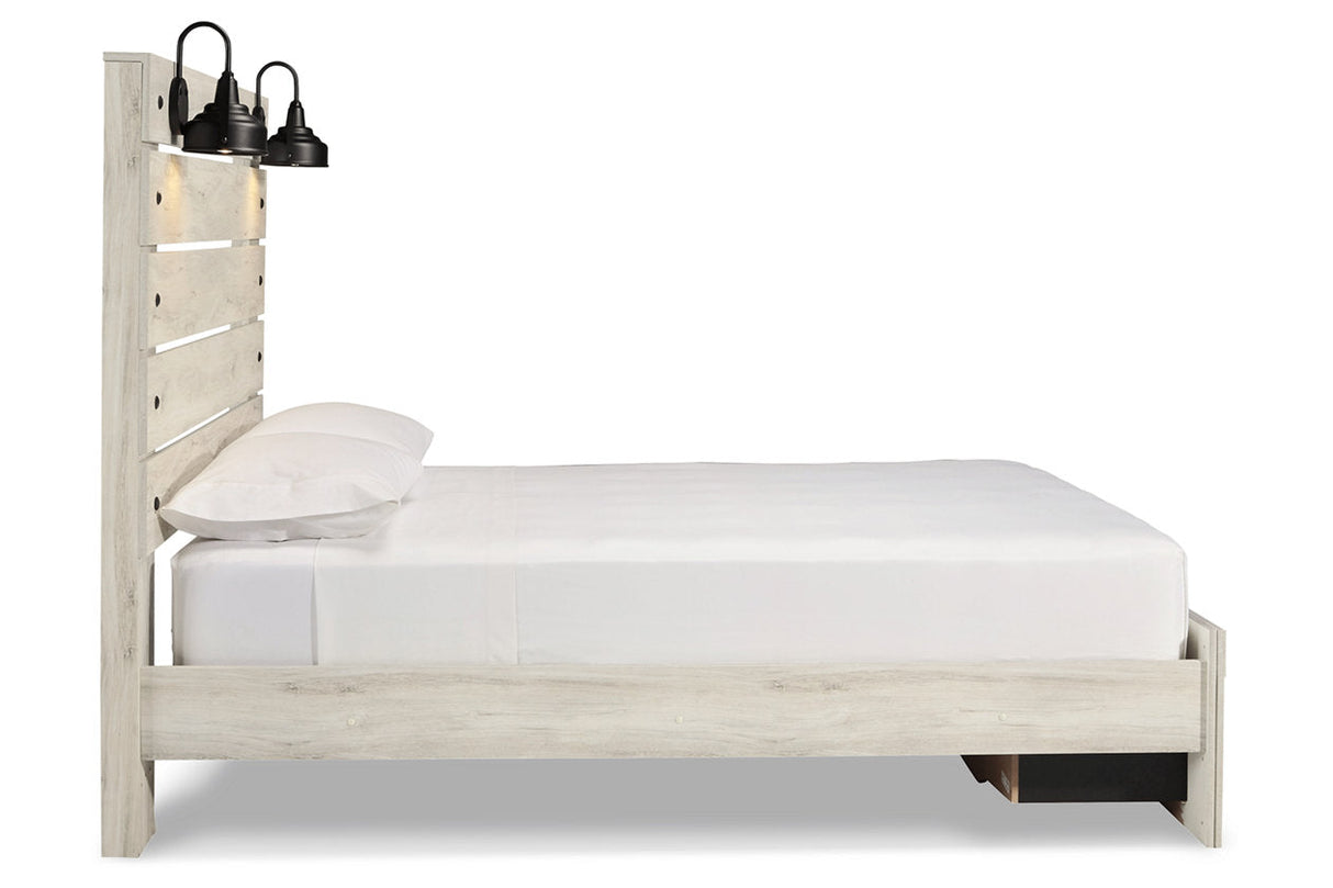 Cambeck Whitewash Queen Storage Panel Bed from Ashley - Luna Furniture