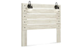 Cambeck Queen Panel Headboard Bed with Mirrored Dresser, Chest and 2 Nightstands in Whitewash from Ashley Furniture - Luna Furniture