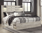 Cambeck Whitewash King Storage Platform Bed with 2 Drawers from Ashley - Luna Furniture