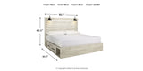Cambeck Whitewash King Storage Platform Bed with 2 Drawers from Ashley - Luna Furniture