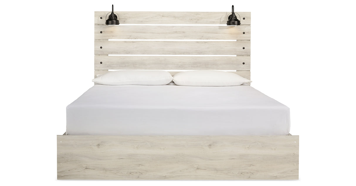 Cambeck Whitewash King Storage Platform Bed with 2 Drawers from Ashley - Luna Furniture