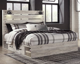 Cambeck Whitewash King Storage Platform Bed with 4 Drawers from Ashley Furniture - Luna Furniture