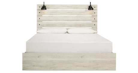 Cambeck Whitewash King Storage Platform Bed with 4 Drawers from Ashley - Luna Furniture