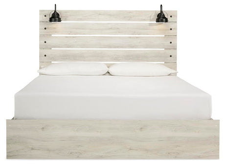 Cambeck Whitewash King Storage Platform Bed with 4 Drawers from Ashley - Luna Furniture