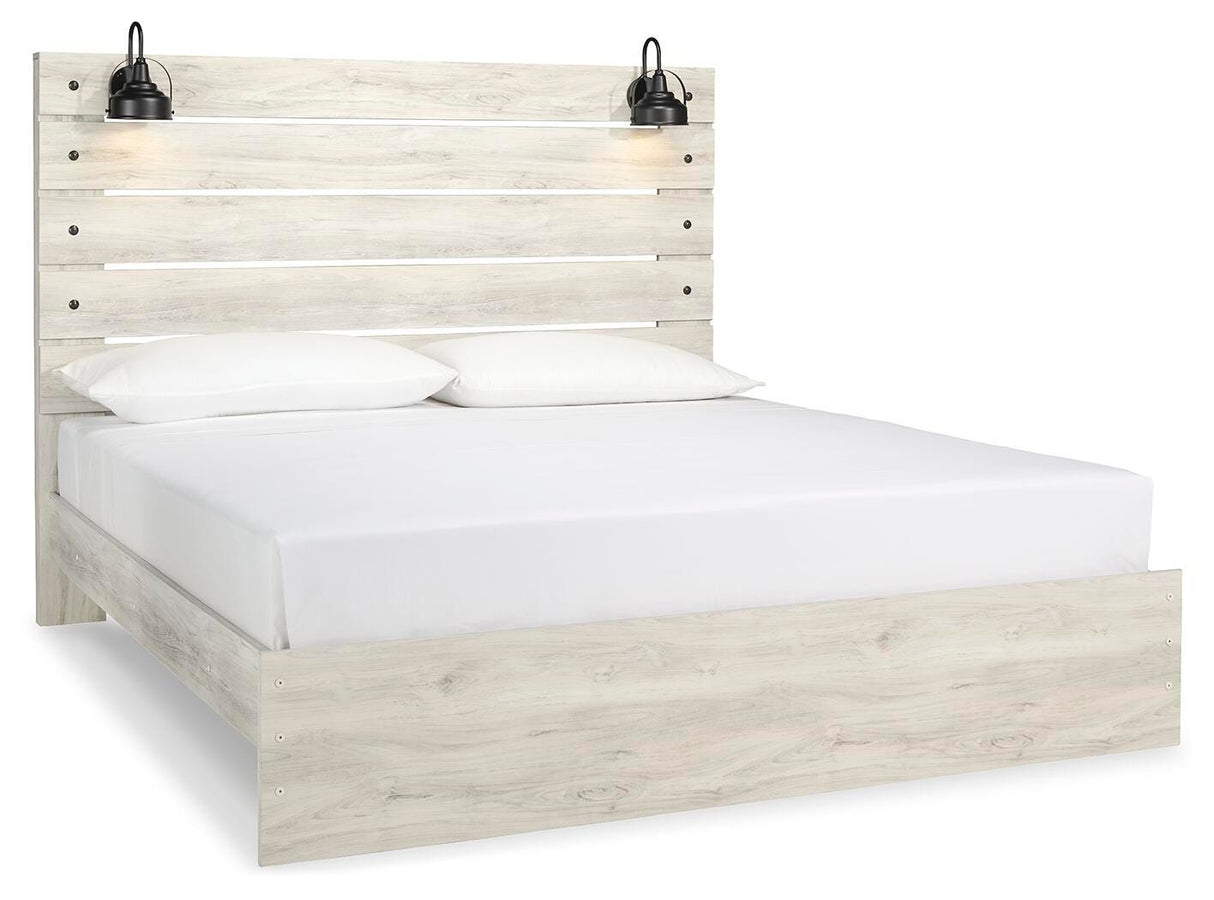 Cambeck Whitewash King Panel Bed, Dresser and 2 Nightstands from Ashley - Luna Furniture