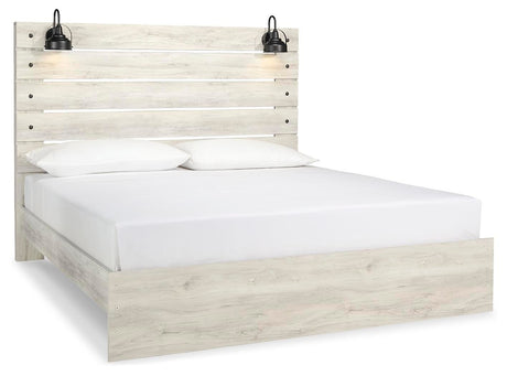 Cambeck Whitewash King Panel Bed, Dresser and 2 Nightstands from Ashley - Luna Furniture