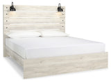 Cambeck Whitewash King Panel Bed from Ashley Furniture - Luna Furniture