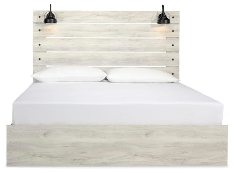 Cambeck Whitewash King Panel Bed from Ashley Furniture - Luna Furniture
