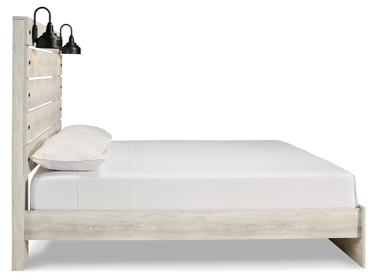 Cambeck Whitewash King Panel Bed from Ashley Furniture - Luna Furniture
