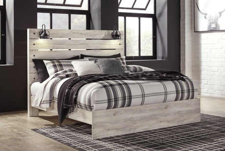 Cambeck Whitewash King Panel Bed, Dresser and 2 Nightstands from Ashley - Luna Furniture