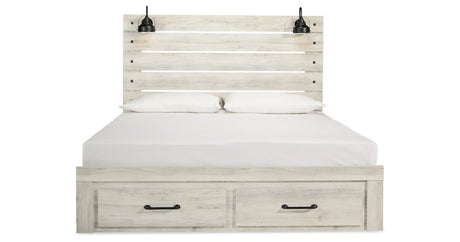 Cambeck Whitewash King Storage Panel Bed from Ashley - Luna Furniture