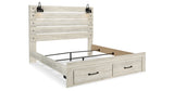 Cambeck Whitewash King Storage Bed, 2 Dressers, Mirror, and 2 Nightstands from Ashley Furniture - Luna Furniture