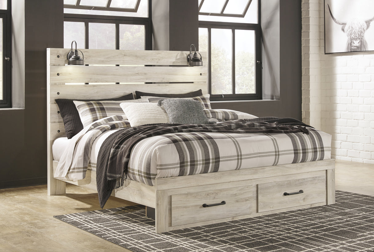 Cambeck Whitewash Storage Panel Bedroom Set from Ashley - Luna Furniture