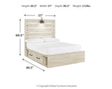 Cambeck Whitewash Full Panel Bed, Dresser, Chest and Nightstand from Ashley - Luna Furniture