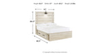 Cambeck Whitewash Full Storage Platform Bed with 2 Drawers from Ashley Furniture - Luna Furniture