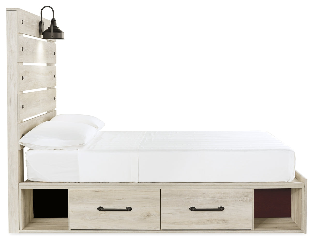 Cambeck Whitewash Storage Youth Platform Bedroom Set with 2 Drawers from Ashley - Luna Furniture