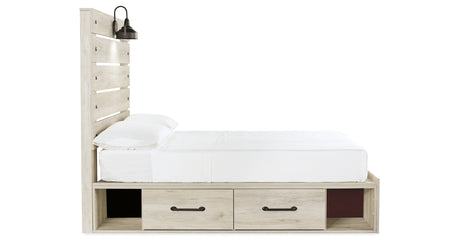 Cambeck Whitewash Full Storage Platform Bed with 2 Drawers from Ashley Furniture - Luna Furniture